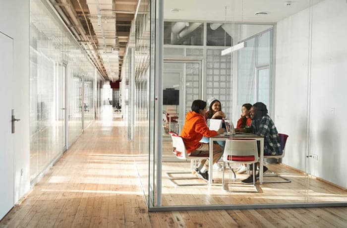 PDLC dimming film for public space privacy glass partition